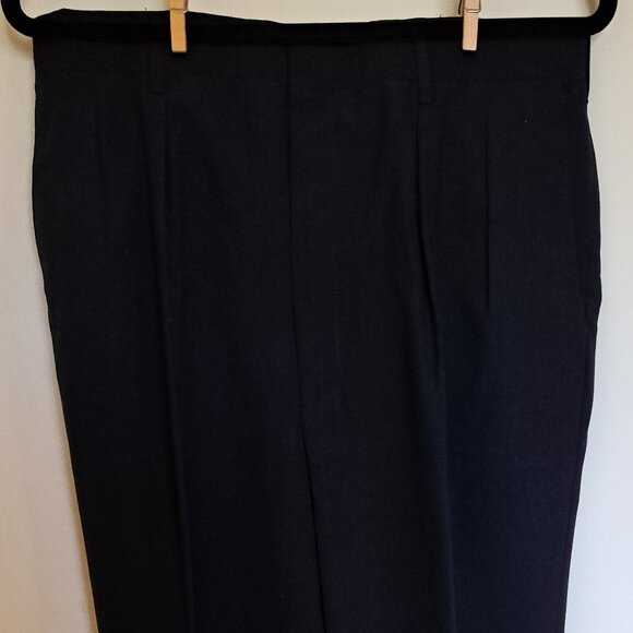 IMPERIAL BY HAGGAR Men's Black Dress Pants Size 36x33 Pre-Owned - Picture 1 of 7